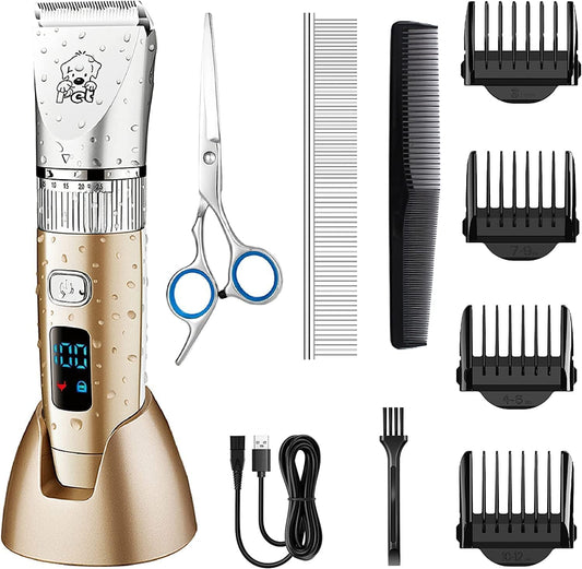 Tondeuse Animaux Professionnelle - Lames Auto-Affûtantes - Rechargeable USB