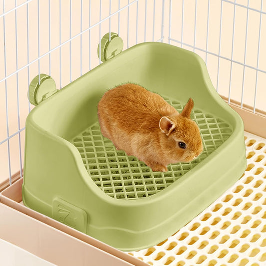 Bac Litière Lapin - Barrière Surélevée - Design Détachable