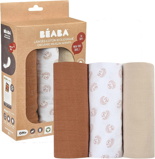 Langes Bébé - Mousseline de Coton Biologique - Ultra Doux et Respirant