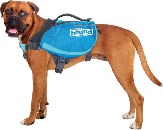 Sac à Dos pour Chien - 4 Pochettes Extensibles - Anneau en D