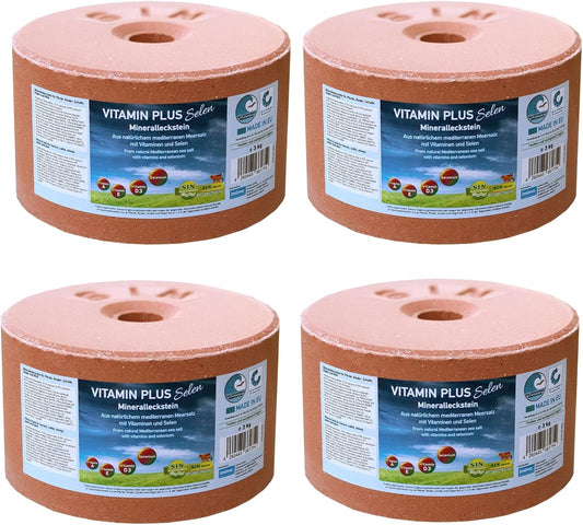 Pierre à Lécher Minérale - Vitamines Plus - Sélénium pour Chevaux