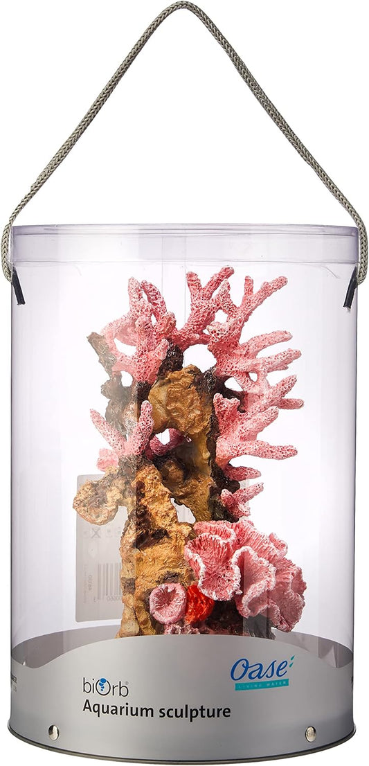 Décoration Aquarium - Récif de Corail Rose - Design Élégant biOrb