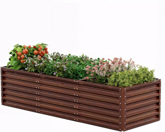 Jardinière surélevée en métal - 240x90x60 cm - Acier galvanisé