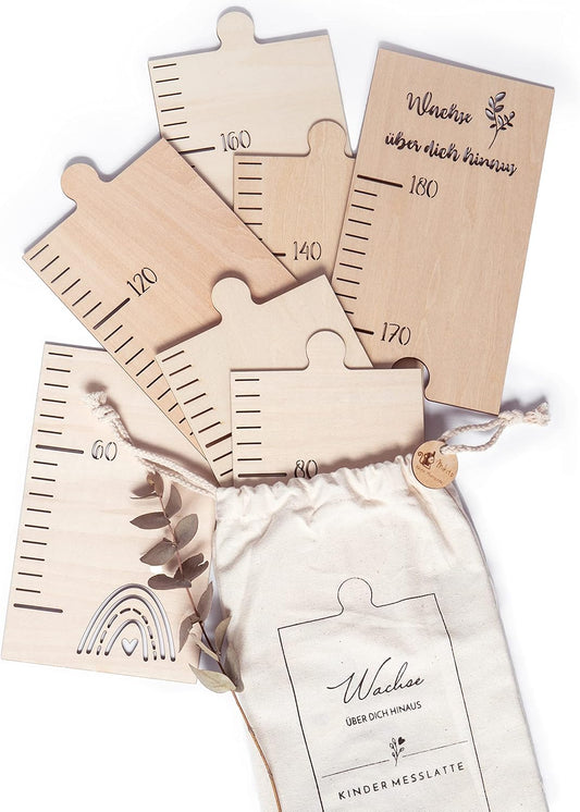Toise Murale Enfant - Bois Naturel - Design Sobre