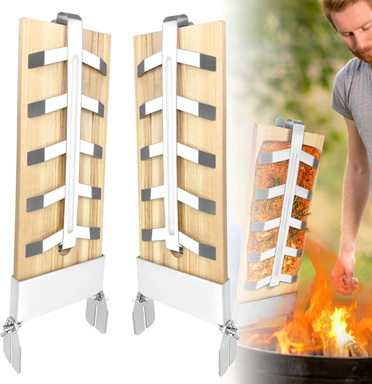 Planches de Saumon en Sapin - Résistantes et Ajustables pour Barbecue