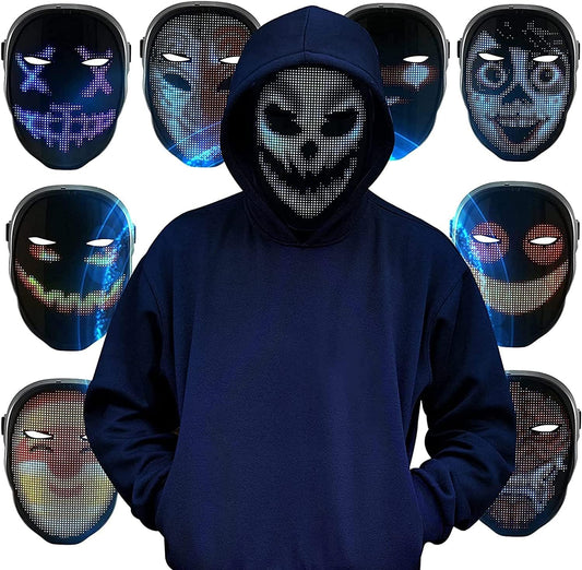 Masque LED Effrayant - App Control - Animations et Images