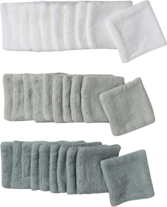 Lingettes Lavables Bébé - Lot de 30 - Avec Pochon de Rangement