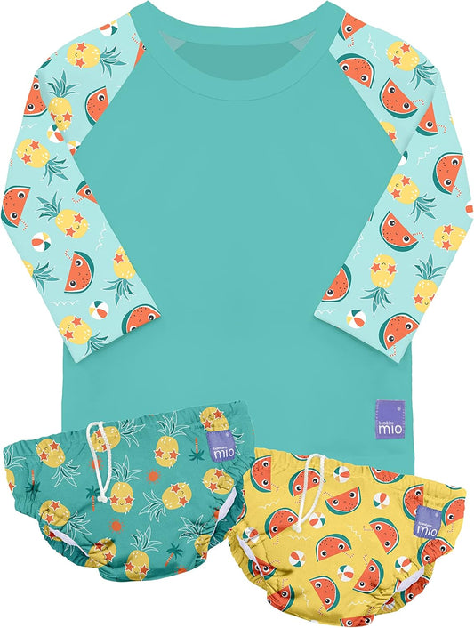 Ensemble de Bain Bébé - Protection Solaire UPF 40+ - Lavable et Durable