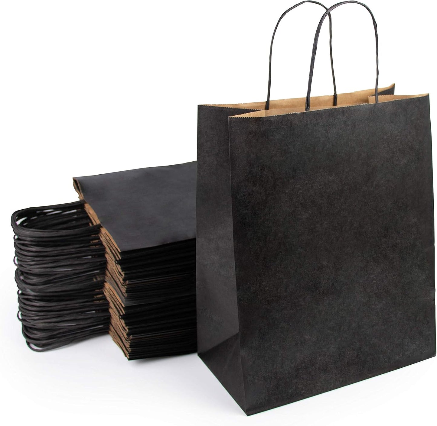 Sacs Cabas en Papier Kraft - Lot de 50 - 100% Recyclables