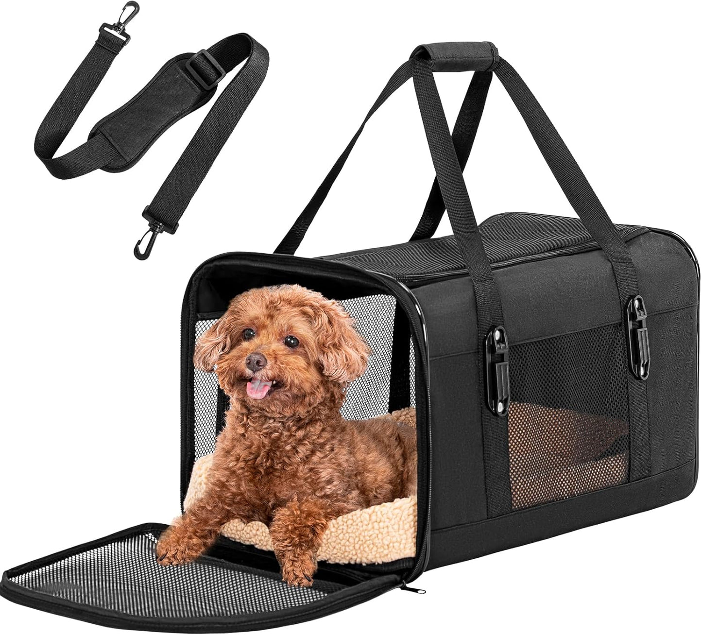 Sac de Transport pour Animaux - Sécurisé pour Voiture - Ventilation Optimale