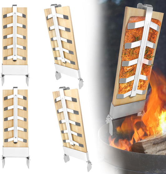 Planches à Saumon - Bois Sûr - Support Acier Inoxydable