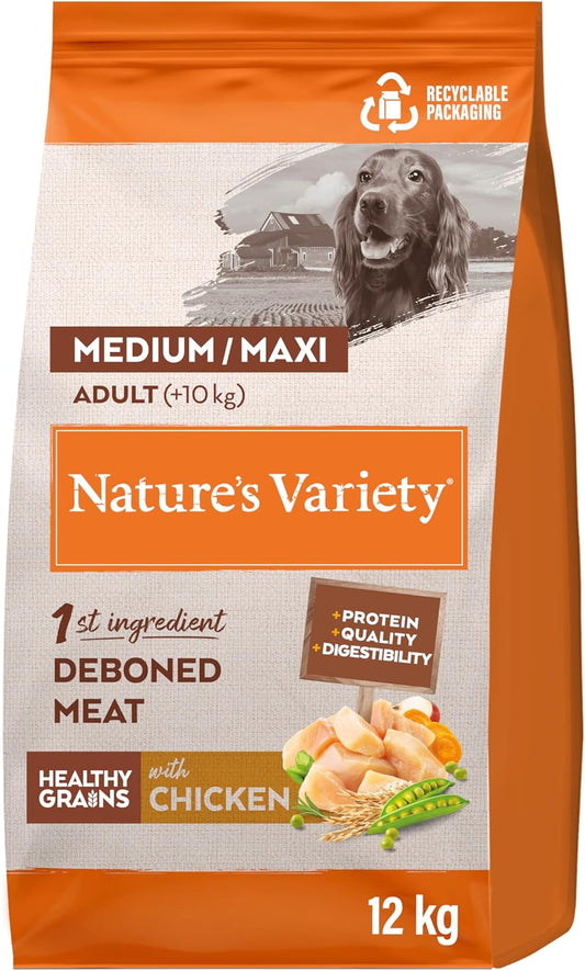 Croquettes pour Chiens Adultes - Poulet - Taille Moyenne et Grande