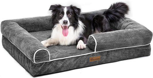 Lit Orthopédique pour Chien - Mousse à Œufs - Housse Lavable
