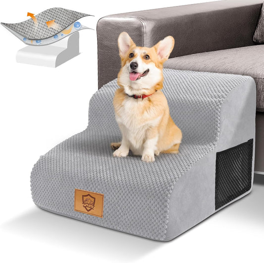 Escalier pour Chien - Mousse Haute Densité - Housse Lavable