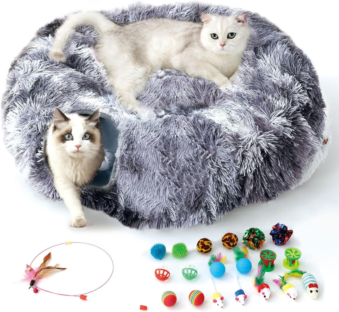 Tunnel pour Chat - 3 Configurations - Dôme Détachable