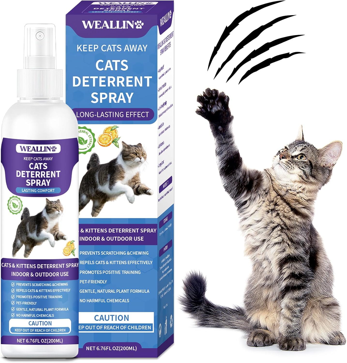 Spray Répulsif pour Chat - Anti-Griffures Naturel - Protection Meubles 200ml