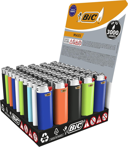 Briquet BIC Maxi - Longue Durée 3000 Flammes - Flamme Stable