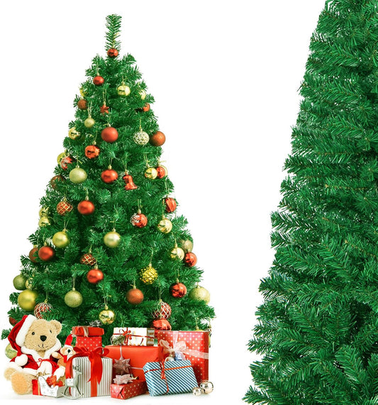 GYMAX - Sapin de Noël Artificiel - Apparence Réaliste - Installation Facile