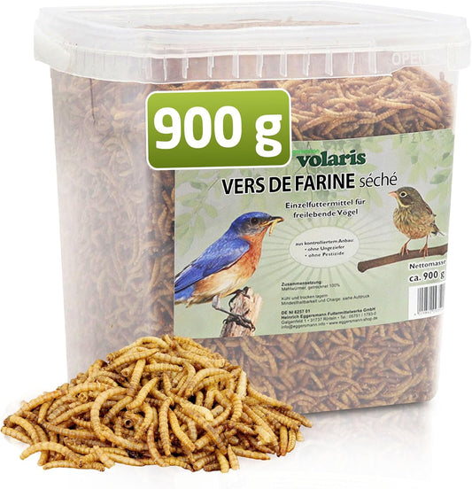 Vers de Farine Séchés - Protéines de Haute Qualité - Nourriture Naturelle pour Oiseaux