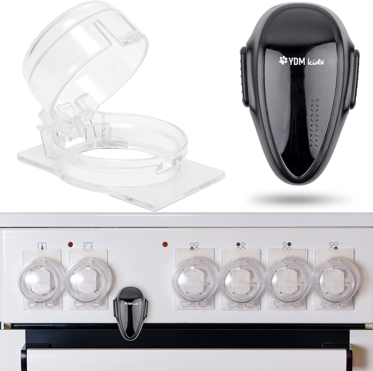 Cache-Boutons de Cuisinière - Sécurité Enfant - Résistant à la Chaleur