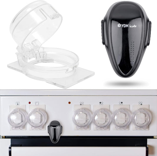 Cache-Boutons de Cuisinière - Sécurité Enfant - Résistant à la Chaleur
