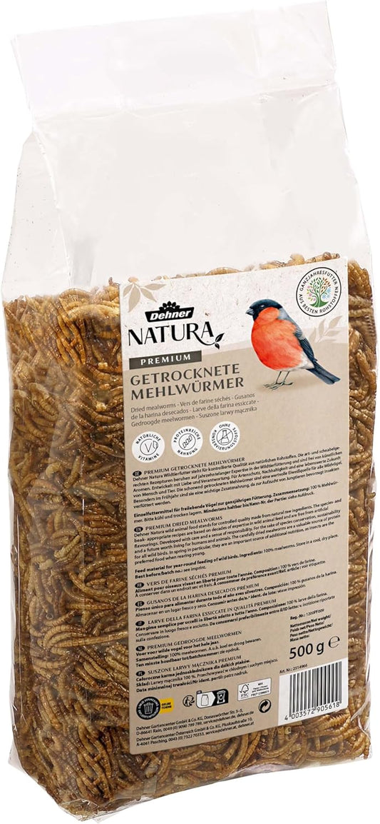 Nourriture pour Oiseaux Sauvages - Riche en Protéines - Vers de Farine Séchés