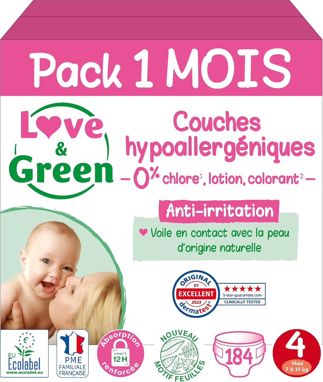 Couches Bébé Écologiques - Ultra Absorbantes - Sans Ingrédients Indésirables