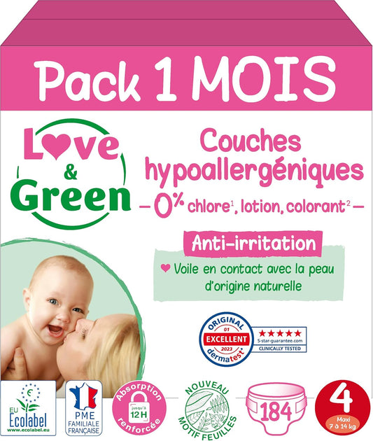 Couches Bébé Écologiques - Ultra Absorbantes - Sans Ingrédients Indésirables