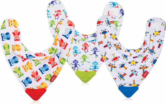 Bavoir Bandana - Avec Dentition - Couleurs Aléatoires