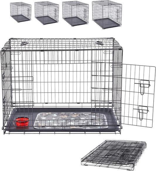Cage pour Chien Pliable - Sécurité Maximale - Nettoyage Facile