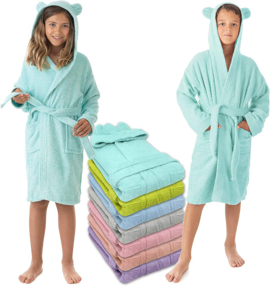 Peignoir de Bain Enfant - 100% Coton OEKO-TEX - Capuche avec Oreilles