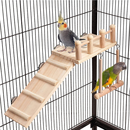 Perchoirs pour Hamster - Bois Naturel - Jouet pour Cage à Oiseaux