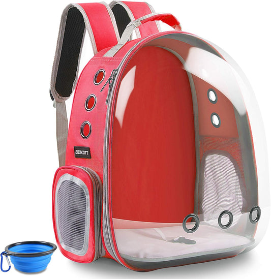 Sac à dos pour chat - Design Transparent - Bretelles Réglables
