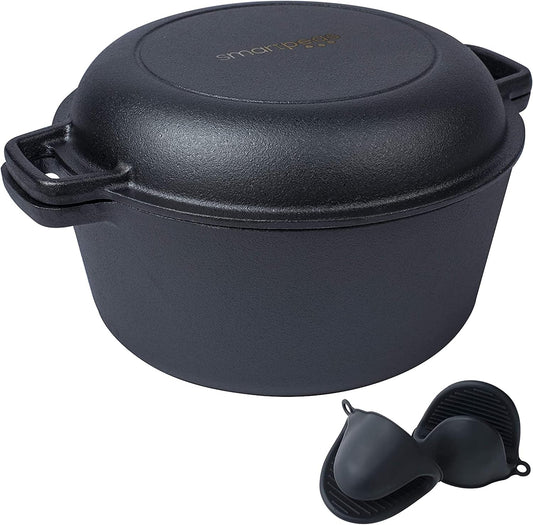 Cocotte en Fonte - Cuisson Uniforme - Compatible Toutes Surfaces