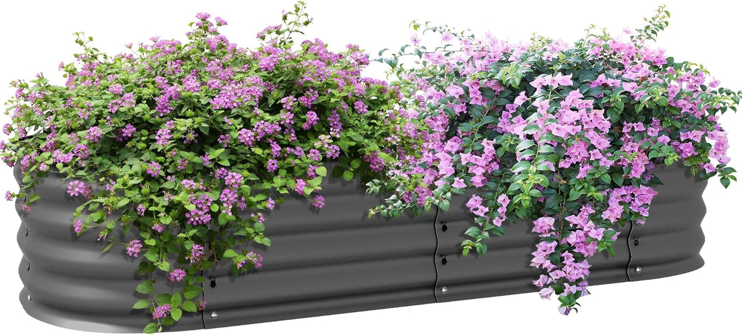 Jardinière Surélevée en Métal - Bordure Sécurisée - Montage Facile