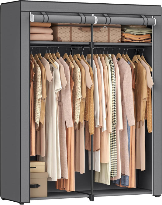 Armoire de Rangement Portable - Barre de Suspension - Housse Anti-poussière