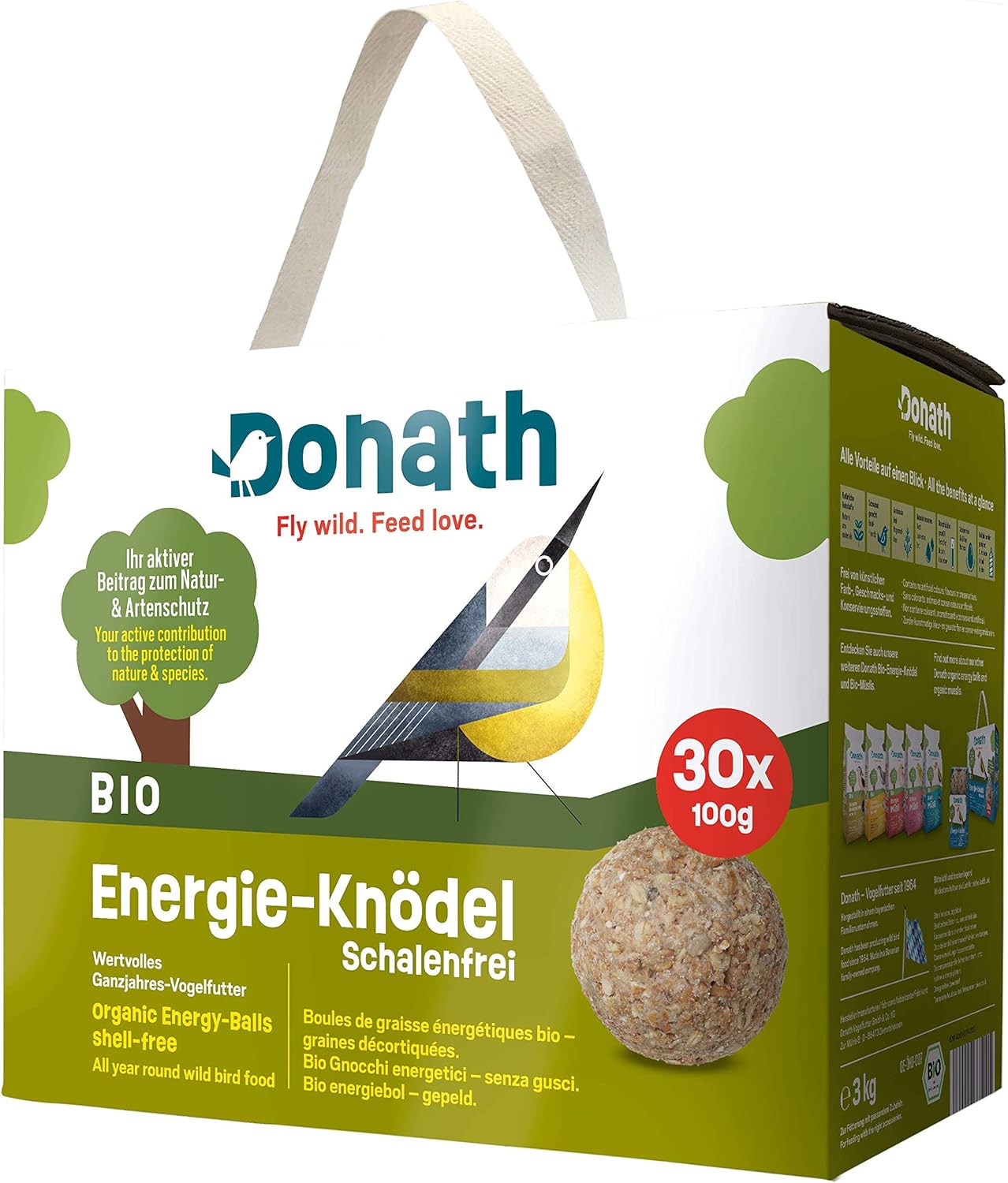Boules d'Énergie Bio - Sans Coquille - Pour Oiseaux Sauvages