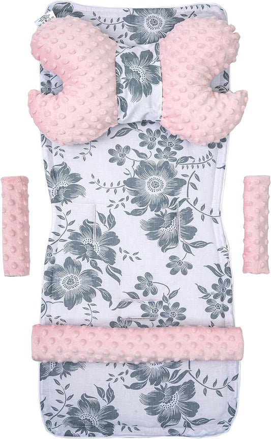 Coussin Réducteur Universel - Minky Coton - 78x35cm Berry/Rosa