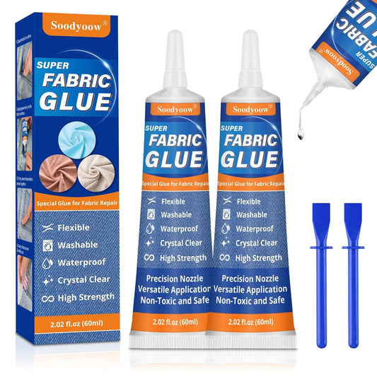 Colle Textile Extra Forte - Résiste Lavage - 2PCS 60ML