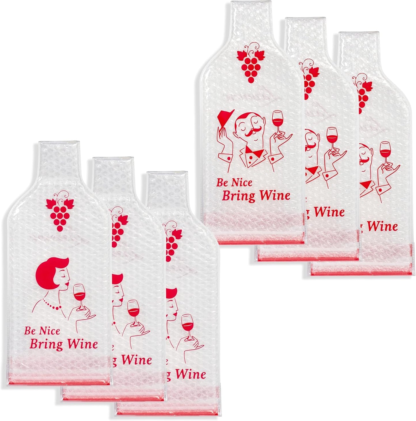 Coussins à Vin Réutilisables - Protection Quadruple - Sécurité Voyage