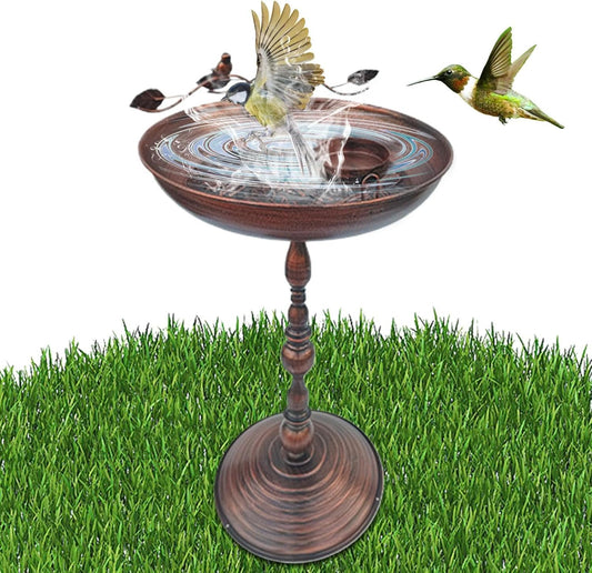 Bain d'Oiseaux Extérieur - Résistant aux Intempéries - Design Vintage