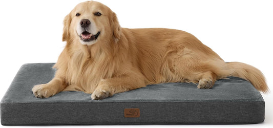 Matelas Chien Orthopédique - Mémoire de Forme - Fond Antidérapant