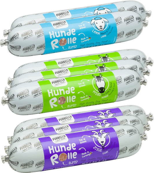 Nourriture Humide pour Chien - Monoprotéine Haute Viande - Lot de 3 Rouleaux