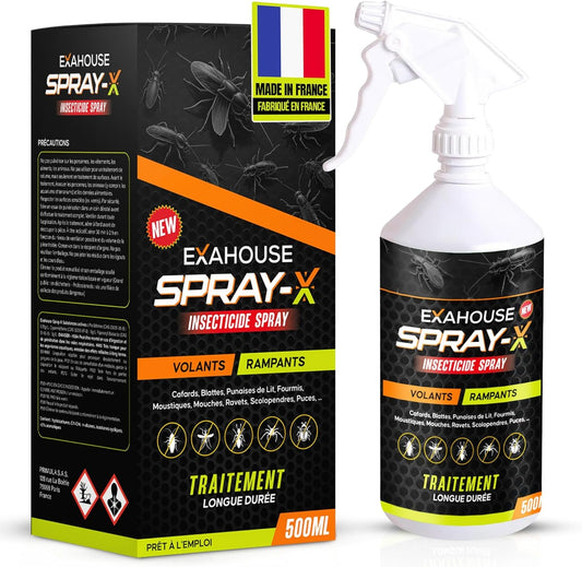 Spray Insecticide Ultra Puissant - Action Choc - Fabriqué en France