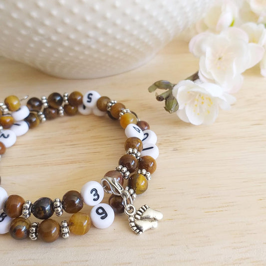 Bracelet d'Allaitement - Oeil de Tigre - Modèle Chanvatey