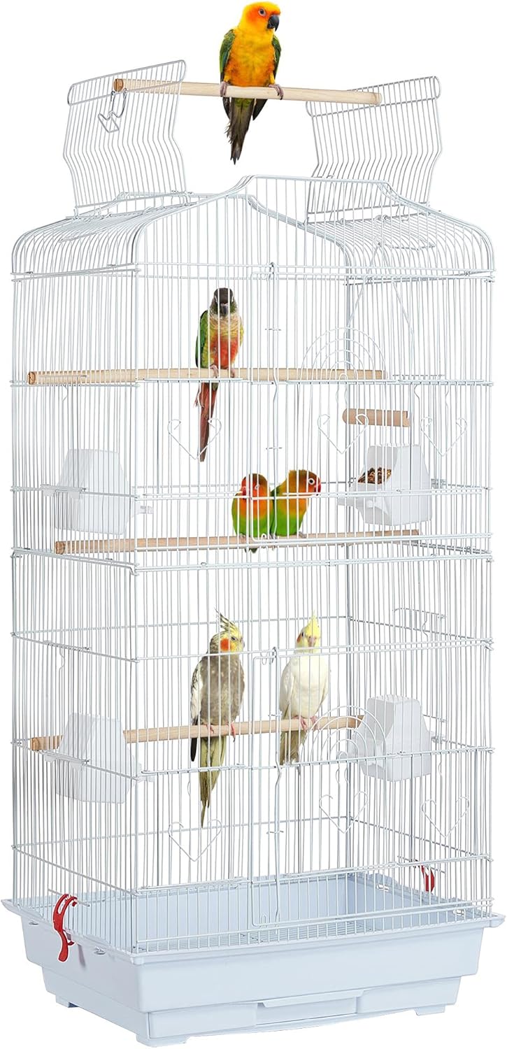 Cage à Oiseaux - Toit Ouvrable - Nettoyage Facile
