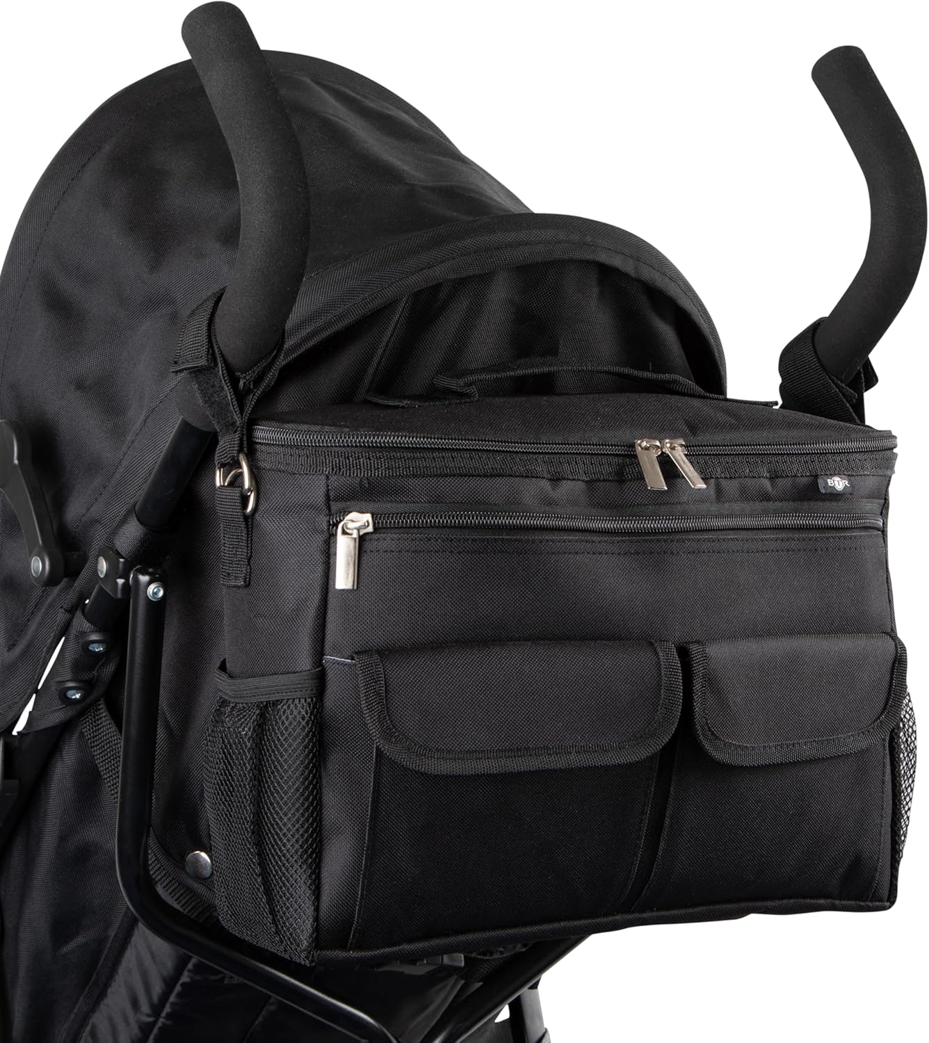Sac de Rangement pour Poussette - 6 Poches - Mousquetons Inclus