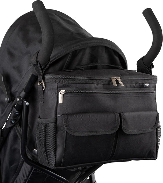 Sac de Rangement pour Poussette - 6 Poches - Mousquetons Inclus
