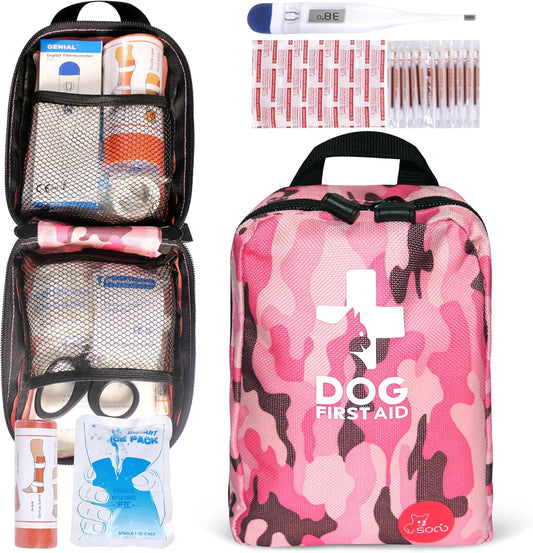 Kit de Premiers Secours pour Animaux - Léger et Portable - 72 Pièces