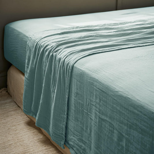 Drap Plat en Double Gaze de Coton - Confort et Élégance - 240x300 cm